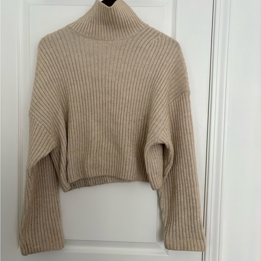 Cozy Beige Turtleneck Sweater